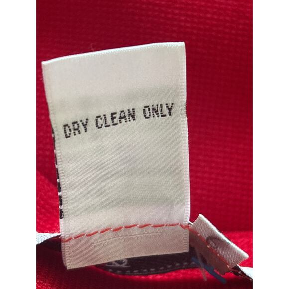 EY Boutique Jacket and Pencil Skirt Set Women's Size 16 Red Embellished Full Zip - Picture 6 of 13